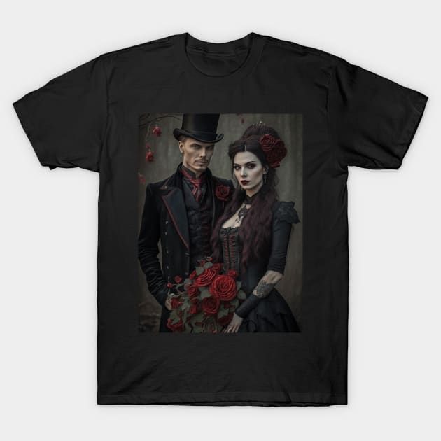 Great Day For A Goth Wedding T-Shirt by Obotan Mmienu